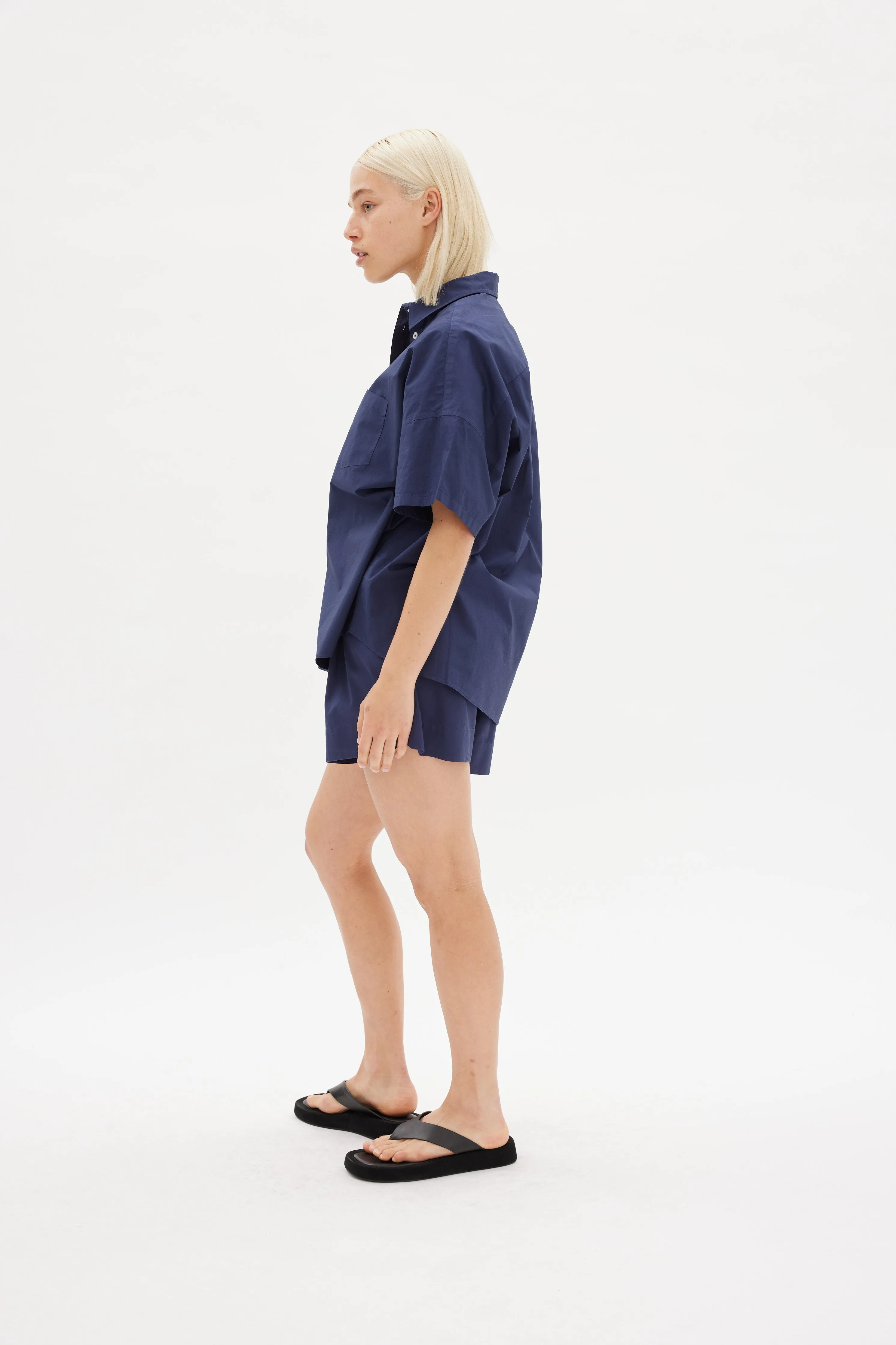 Chiara Short Sleeve Shirt - Navy sold by LMND product image thumbnail 3