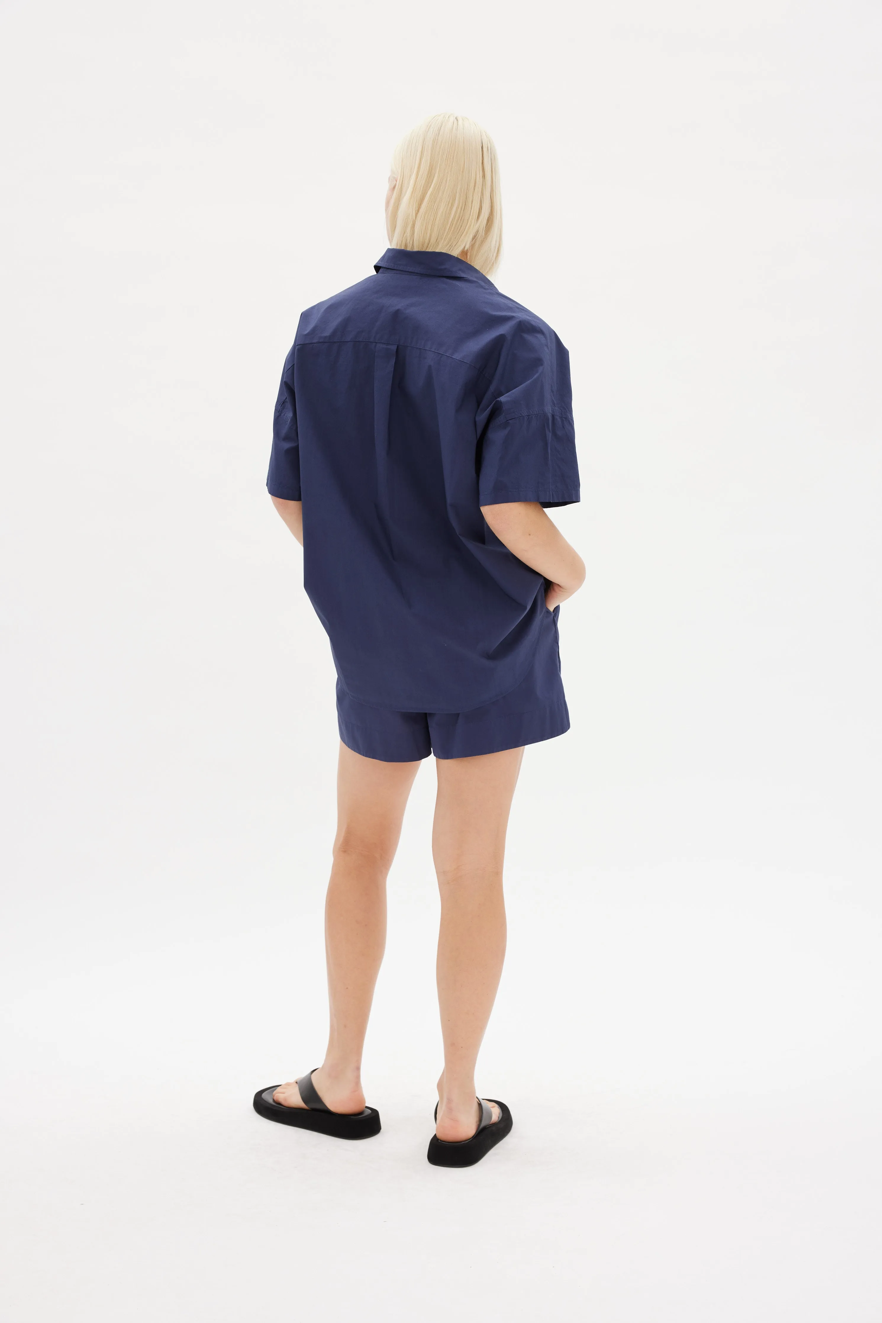 Chiara Short Sleeve Shirt - Navy sold by LMND product image thumbnail 2
