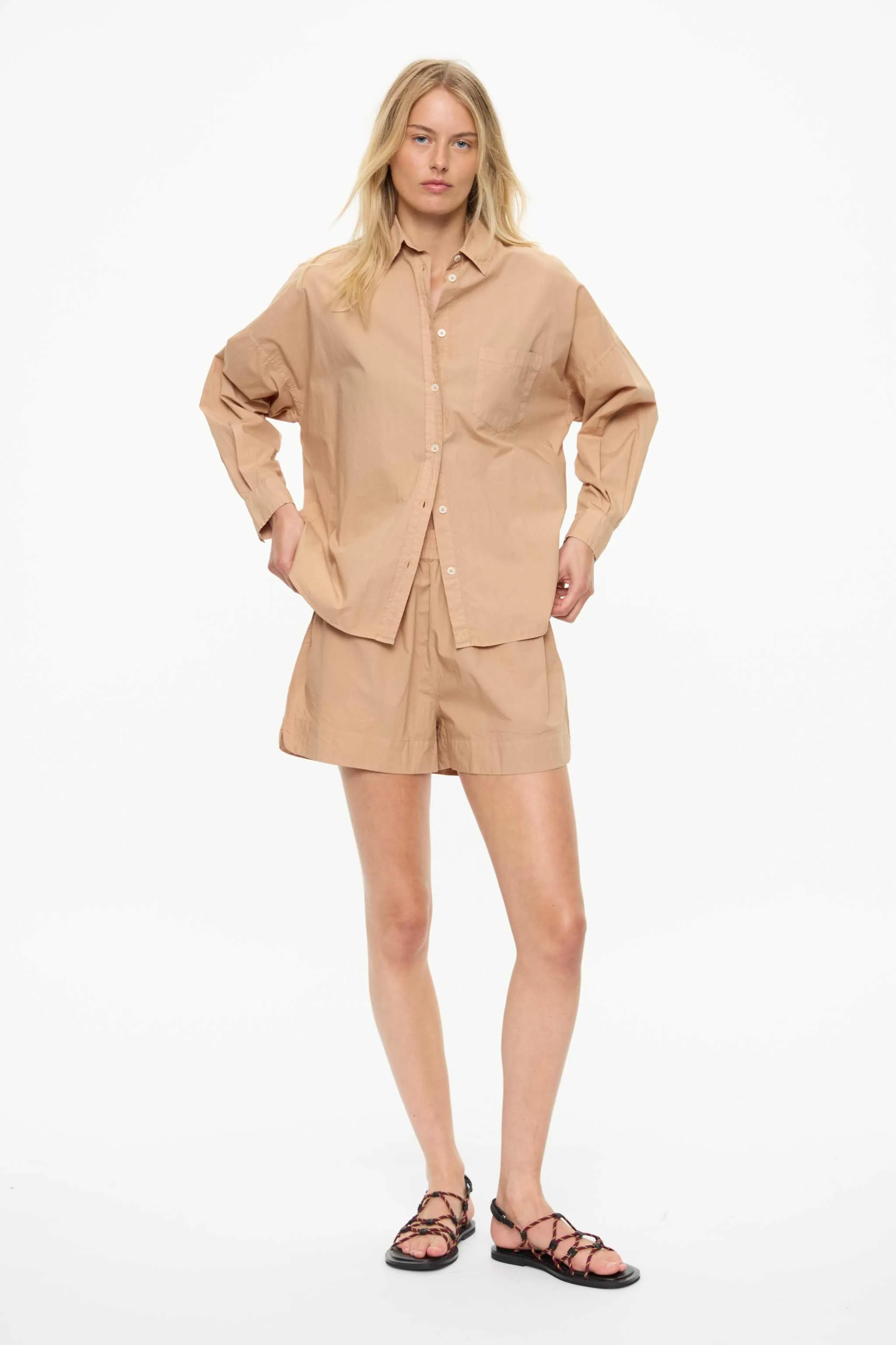Chiara Long Sleeve Shirt - Classic - Toffee sold by LMND