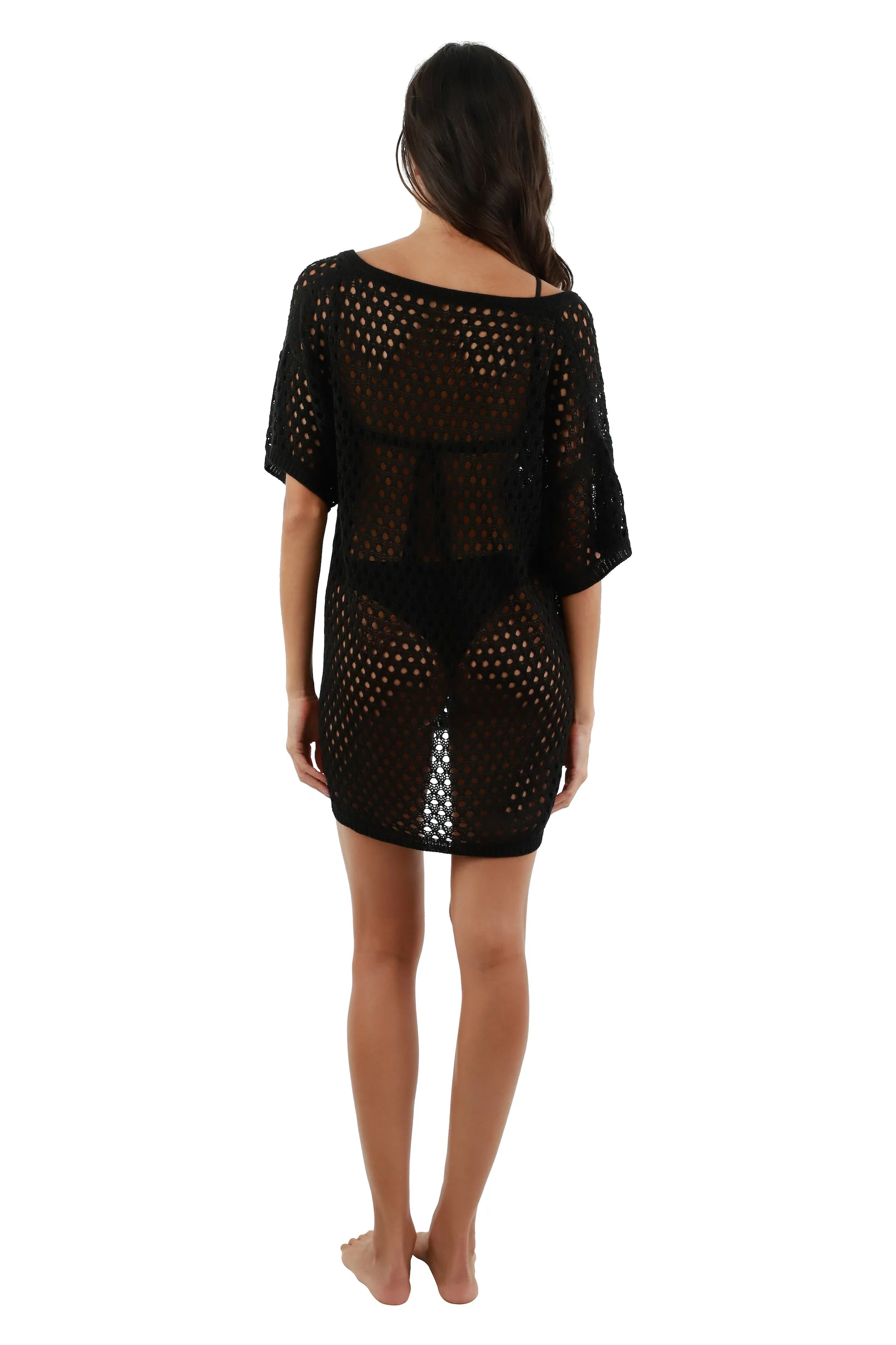 Black Knitted Zarah Shirt sold by Malai Swimwear product image thumbnail 2