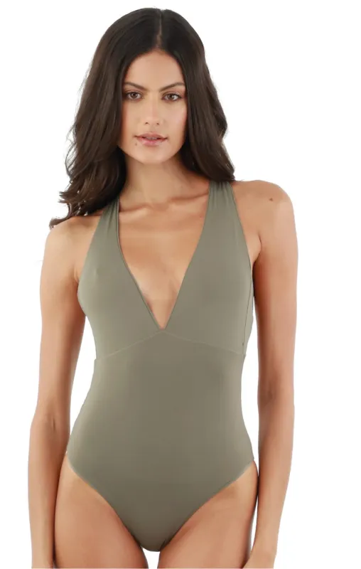 Clover Green Opera One Piece sold by Malai Swimwear