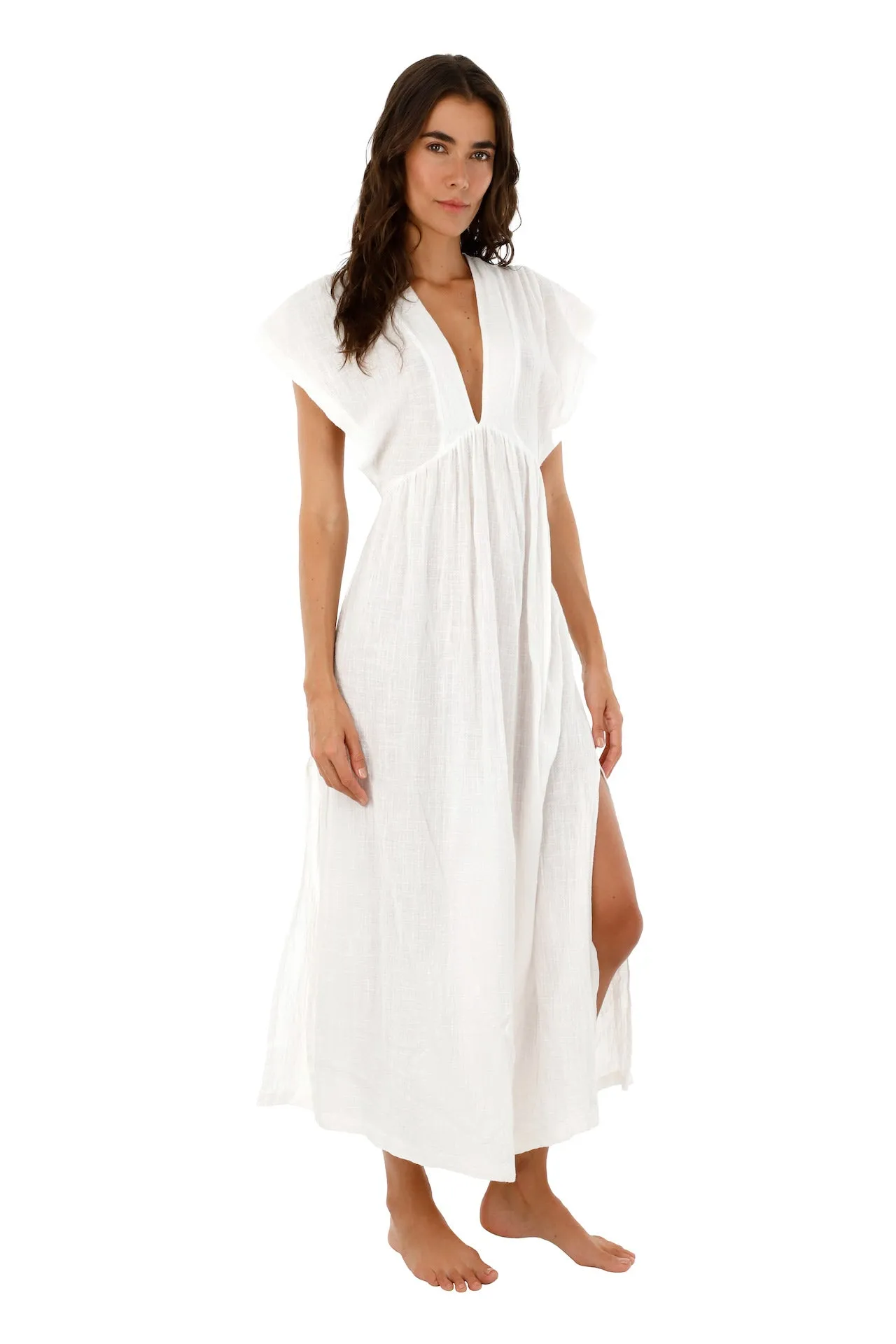 White Nobel Dress sold by Malai Swimwear