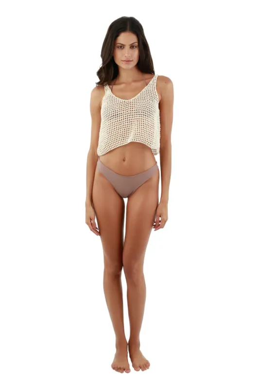 White Krewel Crop Top sold by Malai Swimwear