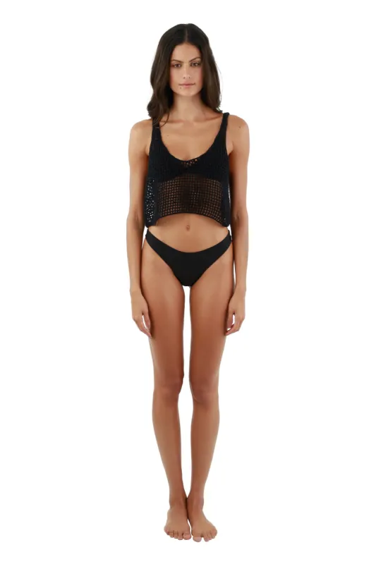 Black Krewel Crop Top sold by Malai Swimwear
