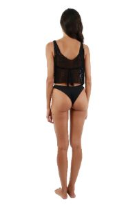 Black Krewel Crop Top sold by Malai Swimwear