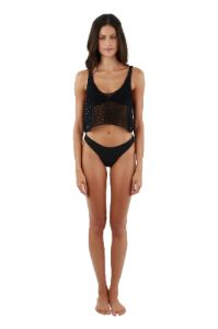 Black Krewel Crop Top sold by Malai Swimwear