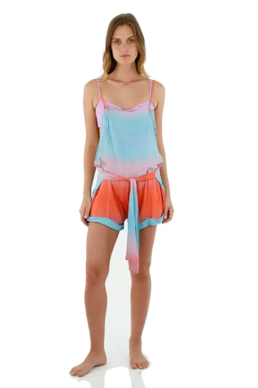 Reddish Sunset Shayla Jumpsuite sold by Malai Swimwear