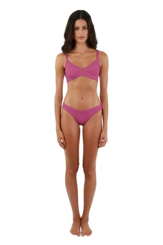 Textured Wave Easy Pink Majestic Top sold by Malai Swimwear