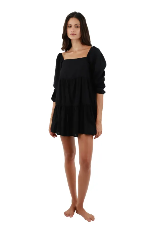 Black Adele Dress sold by Malai Swimwear