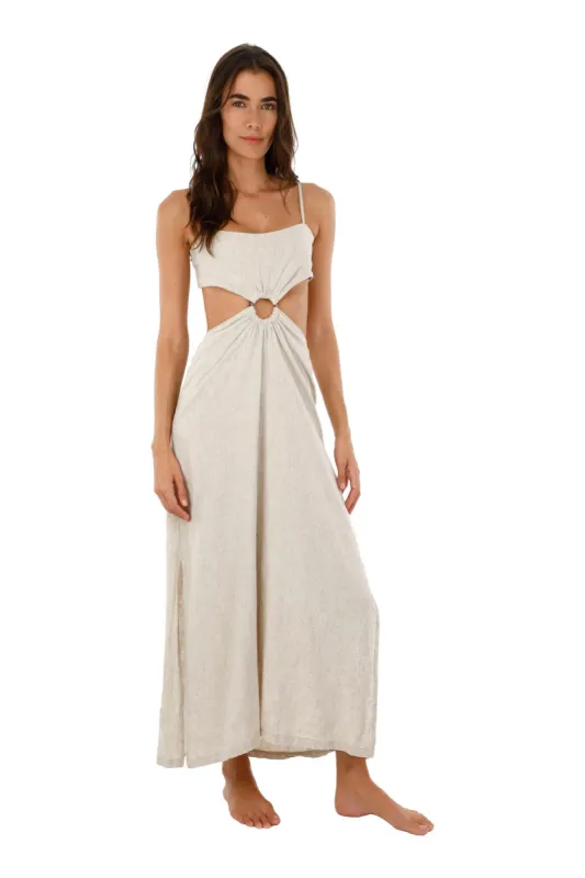 Linen Seed Reflex Dress sold by Malai Swimwear