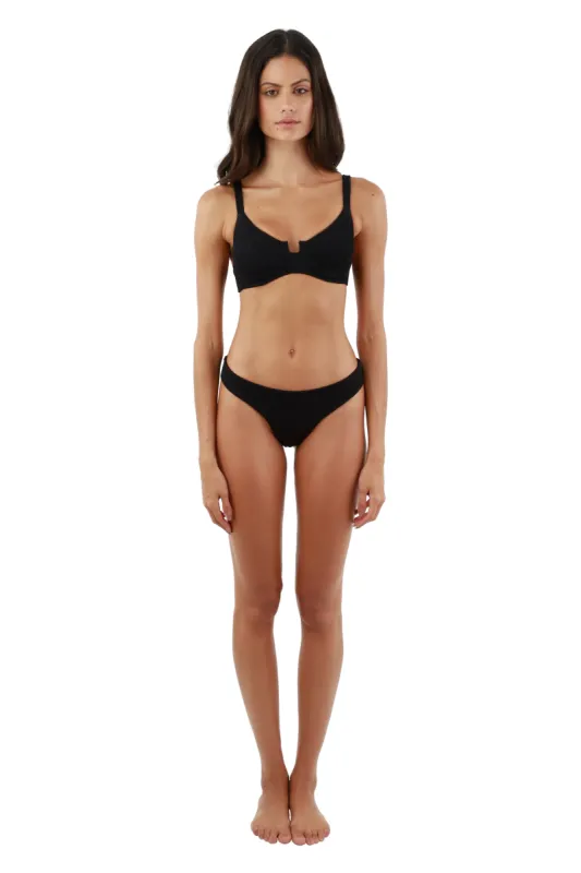 Textured Wave Black Majestic Top sold by Malai Swimwear