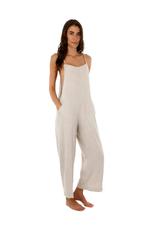 Linen Seed Solstice Jumpsuit sold by Malai Swimwear