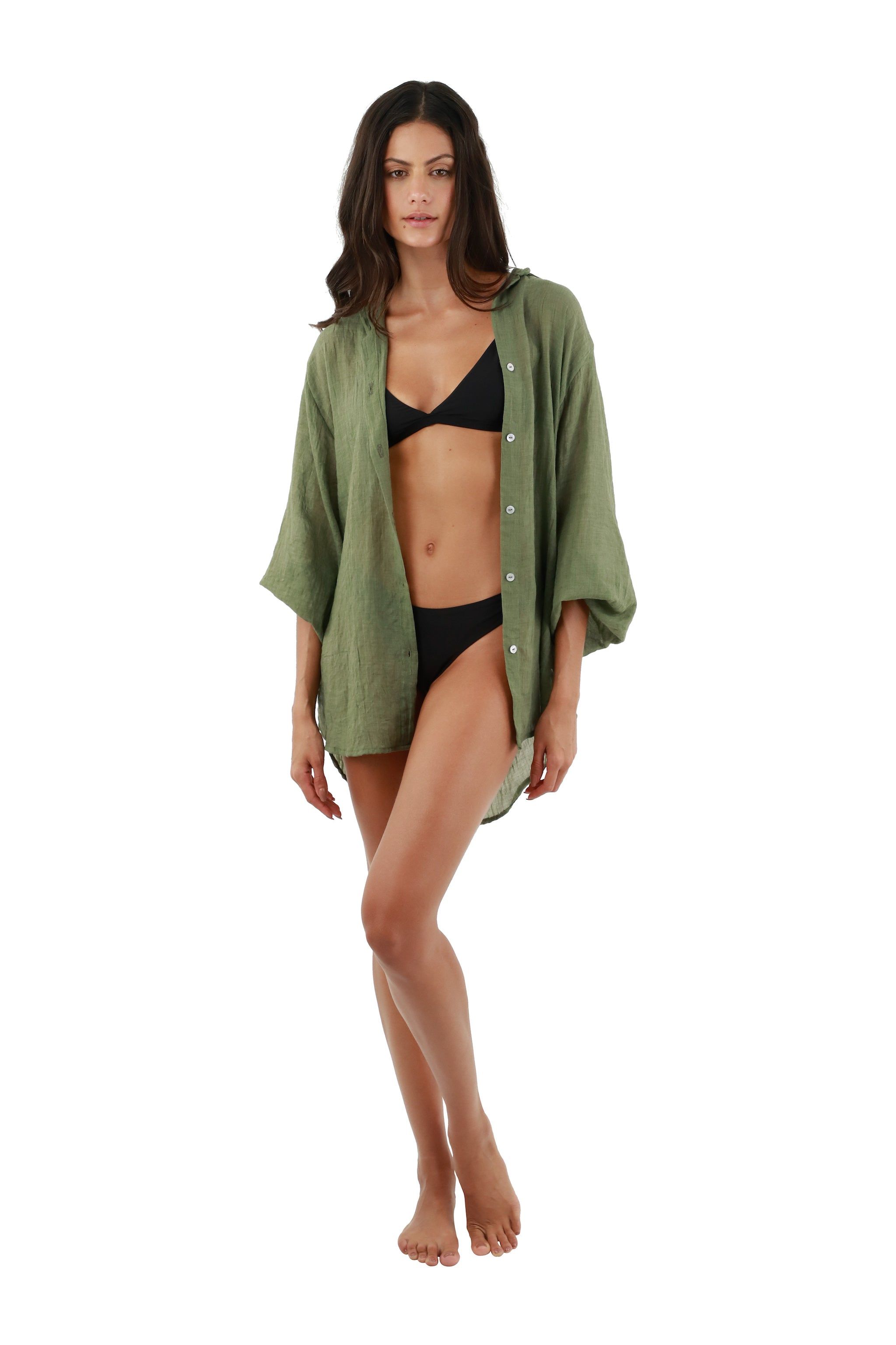 Clover Green Akumal Shirt sold by Malai Swimwear