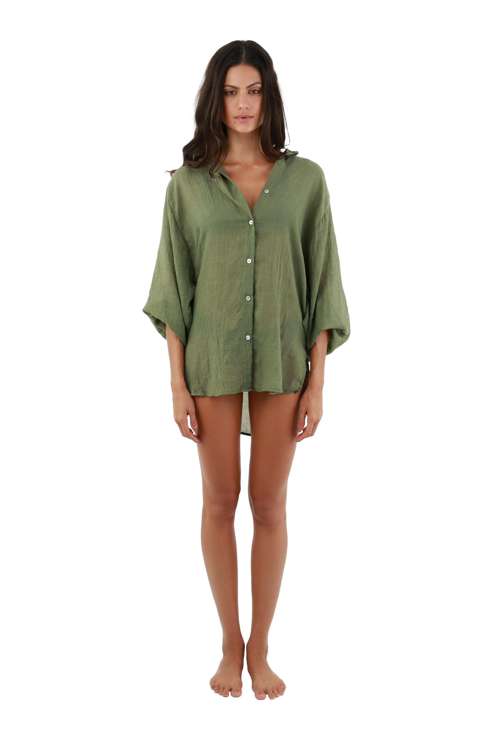 Clover Green Akumal Shirt sold by Malai Swimwear product image thumbnail 3