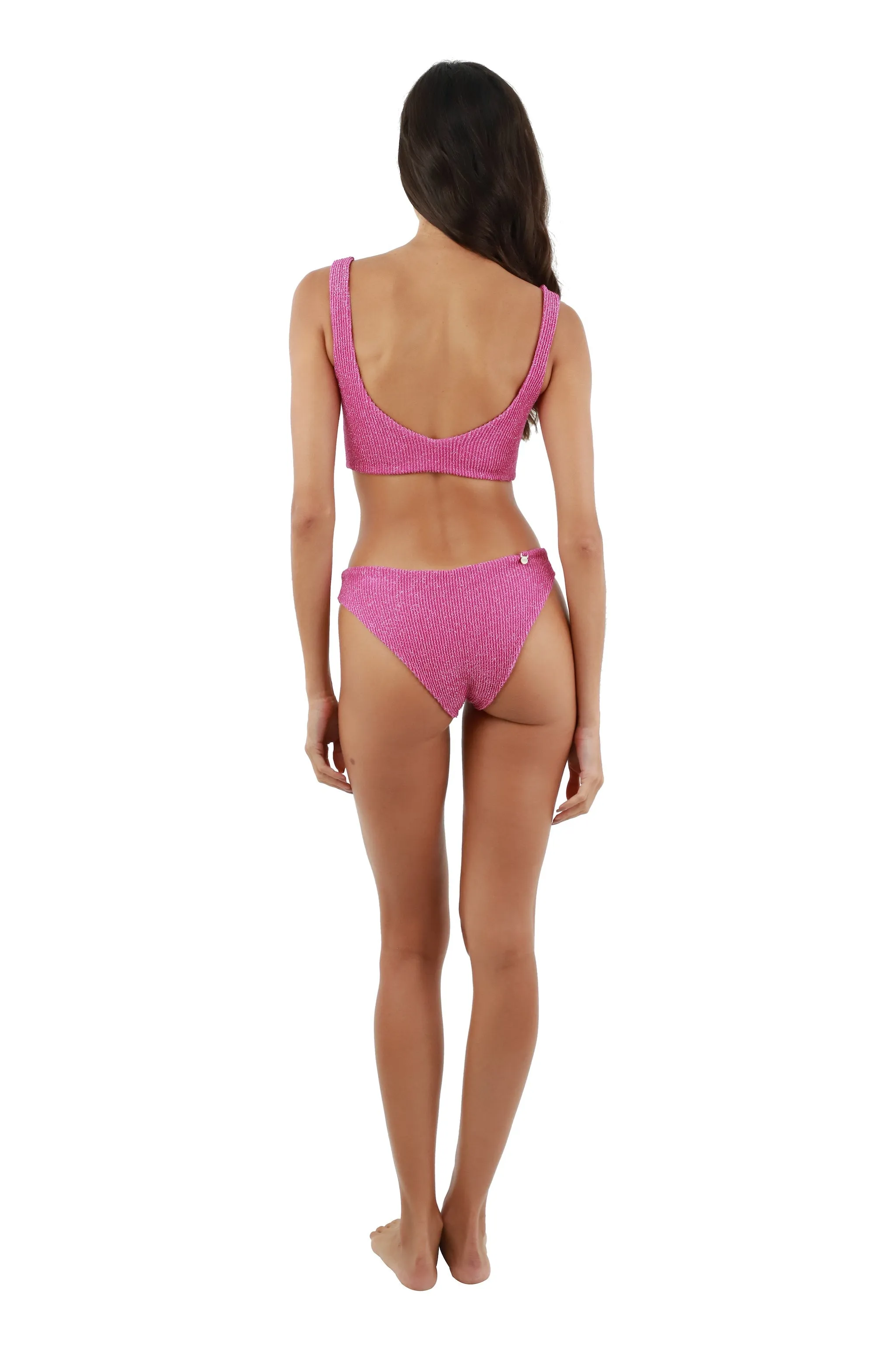 Textured Sparkling Easy Pink Jazz Top sold by Malai Swimwear product image thumbnail 2