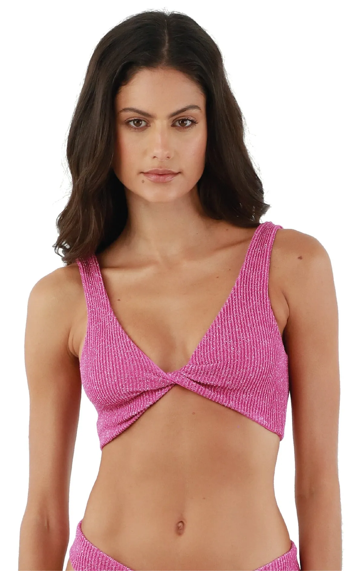 Textured Sparkling Easy Pink Jazz Top sold by Malai Swimwear product image thumbnail 3