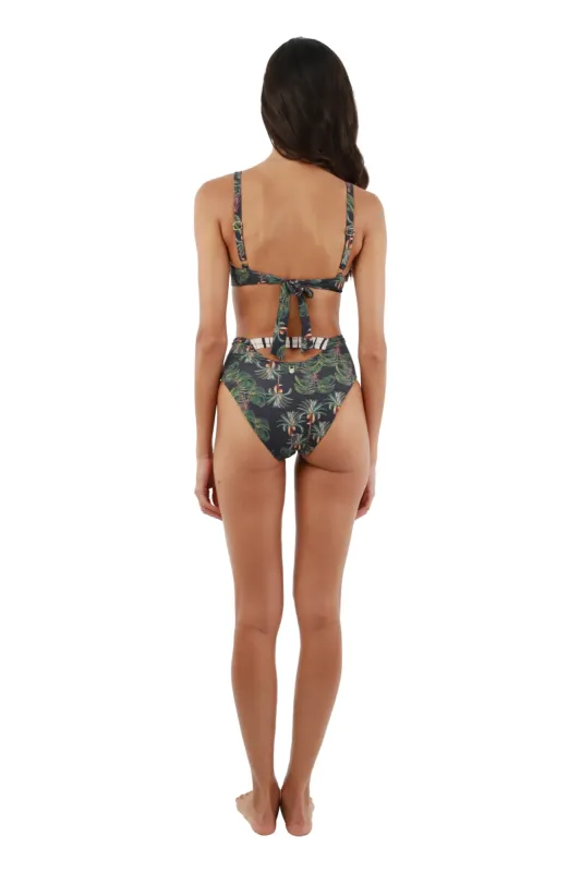 Tropical Palms Moon Bay Bottom sold by Malai Swimwear