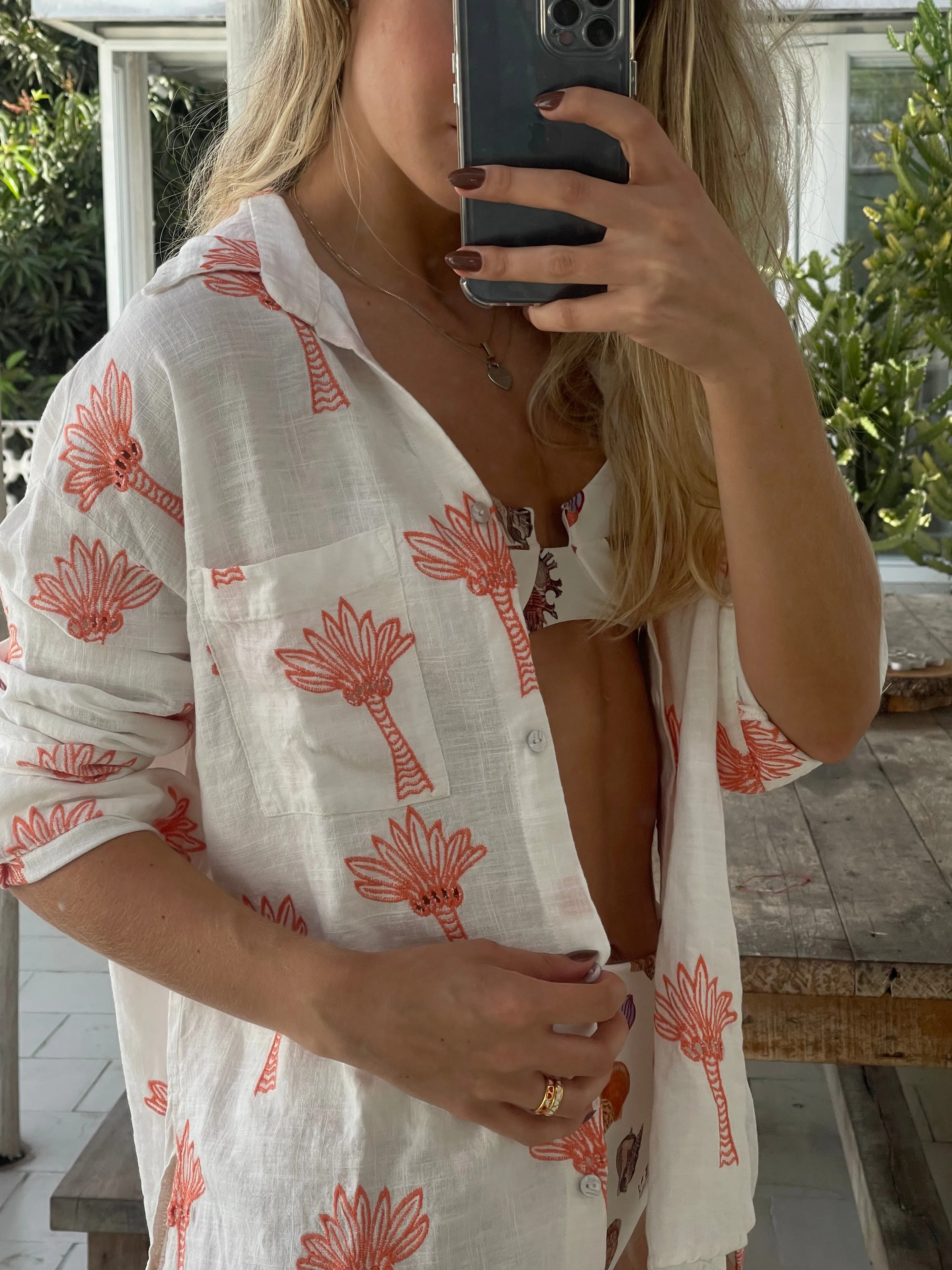 Tangerine Palmer Ether Shirt sold by Malai Swimwear product image thumbnail 2