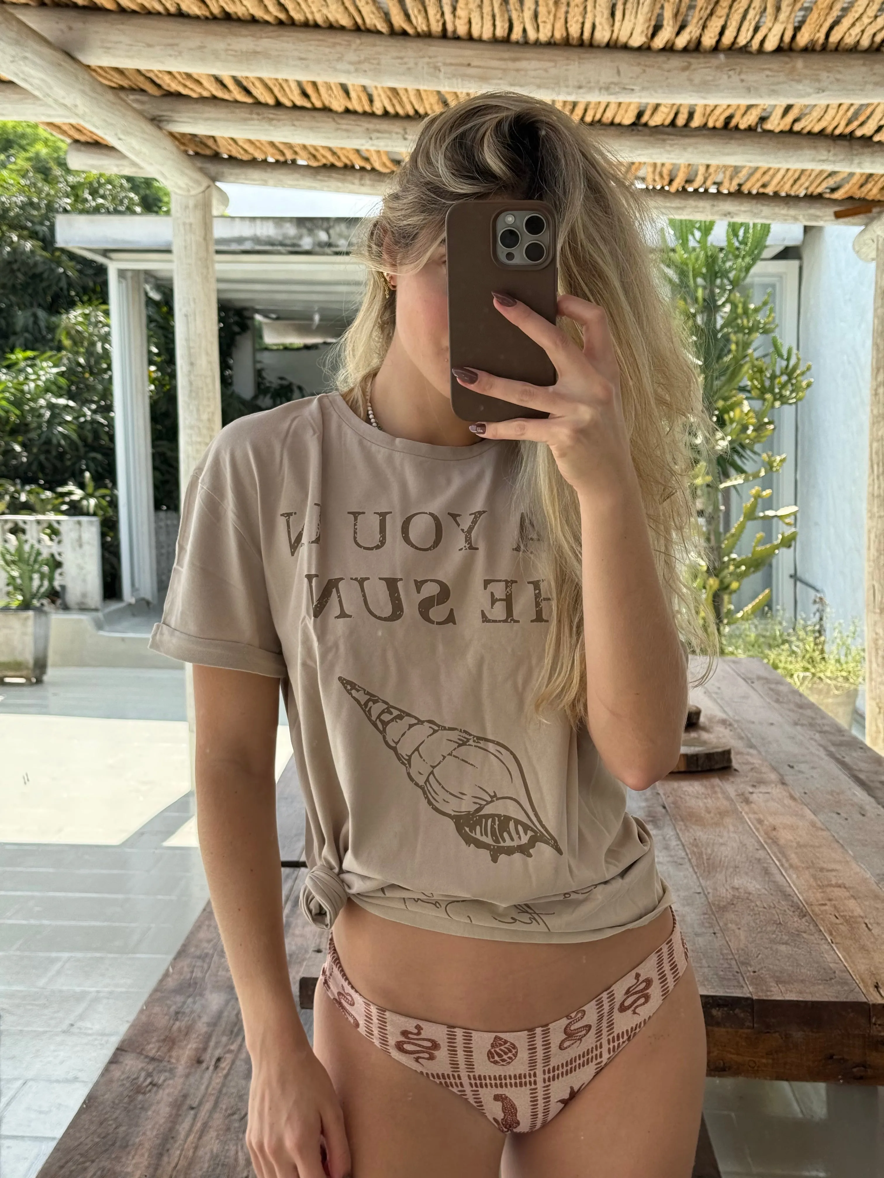 Shellbrown Oversize T-Shirt sold by Malai Swimwear