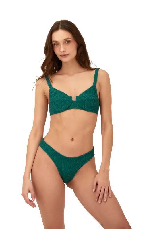 Textured Wave Brisa Esmerald Majestic Top sold by Malai Swimwear