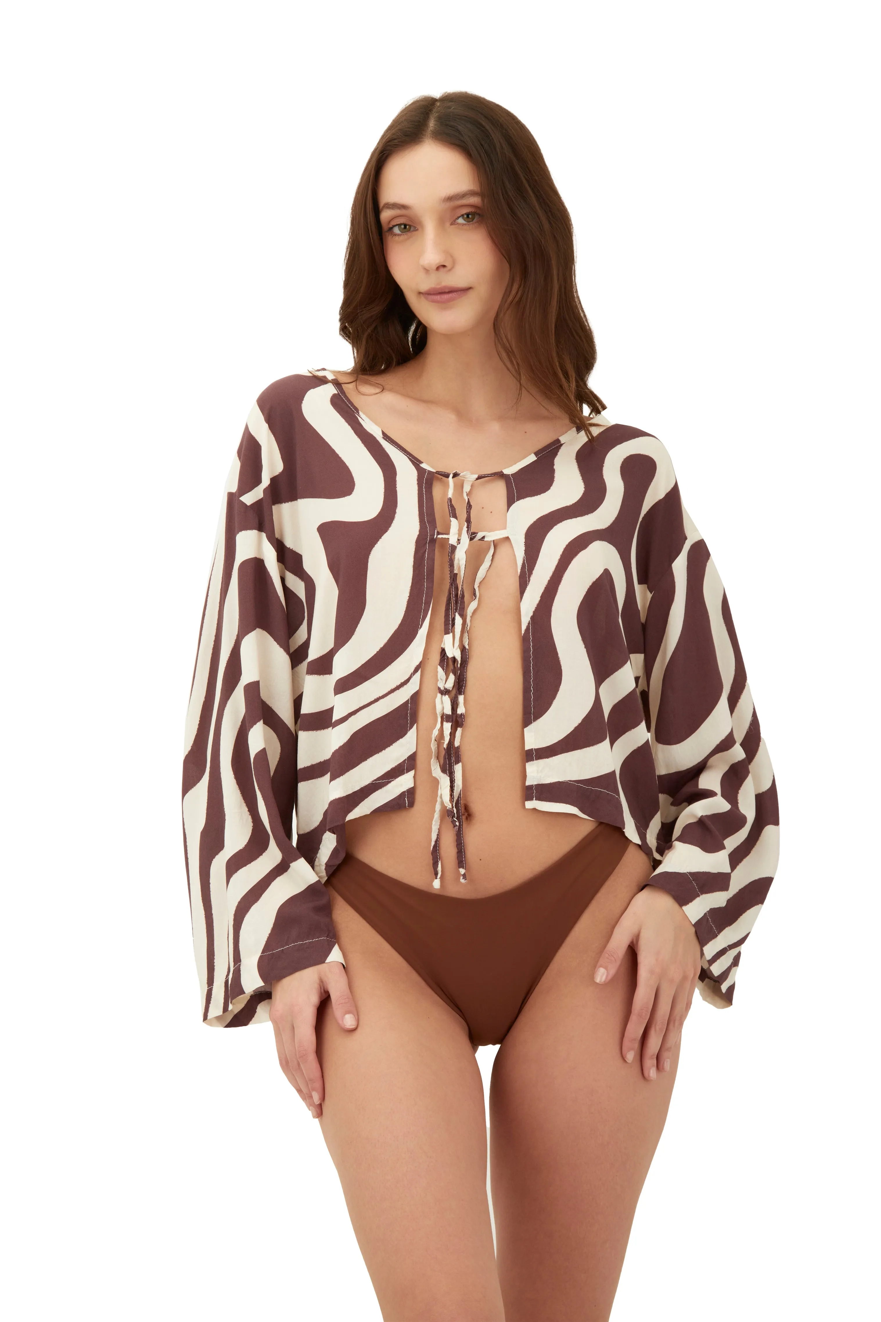 Chocolateswirl Luster Shirt sold by Malai Swimwear