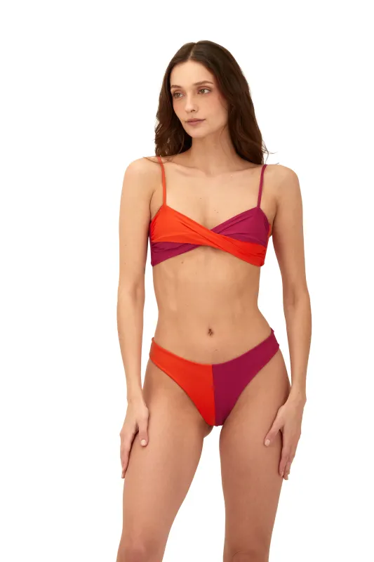 Brisa Tangerine Color Blend Marea Top sold by Malai Swimwear