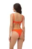 Brisa Tangerine Coral Top sold by Malai Swimwear
