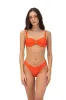 Brisa Tangerine Coral Top sold by Malai Swimwear