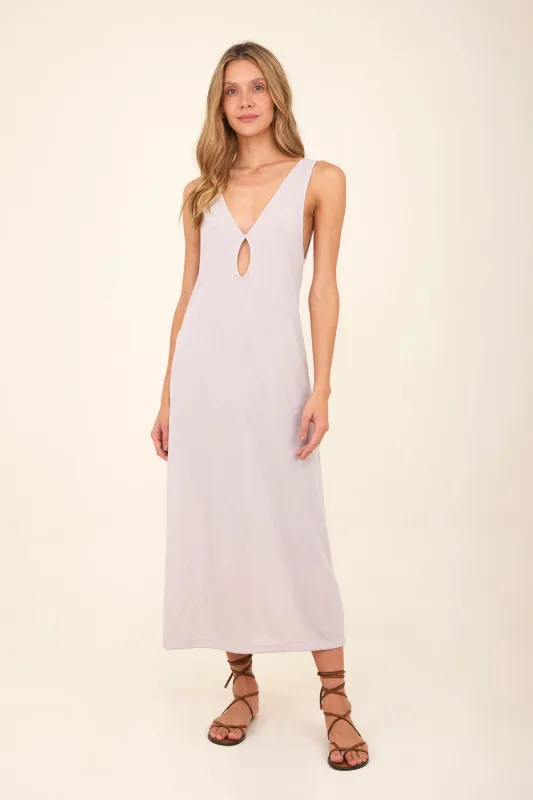 Lilac Slit Front Dress sold by Malai Swimwear