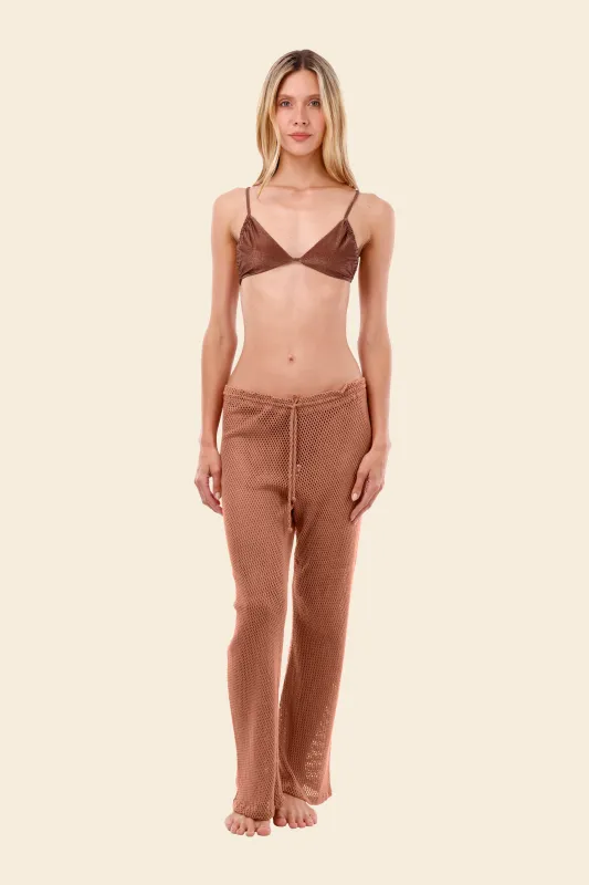 Salmon Mesh Malla Ikon Pants sold by Malai Swimwear