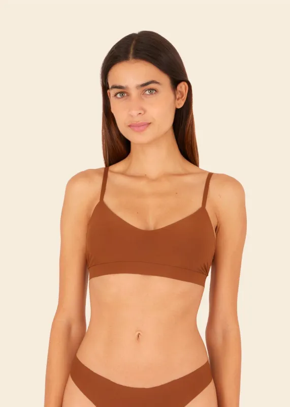 Earth Brown Solar Top sold by Malai Swimwear