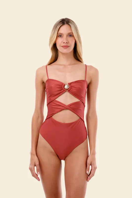 Fabed Rose Wavelet One Piece sold by Malai Swimwear
