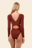 Barn Red Liara One Piece sold by Malai Swimwear