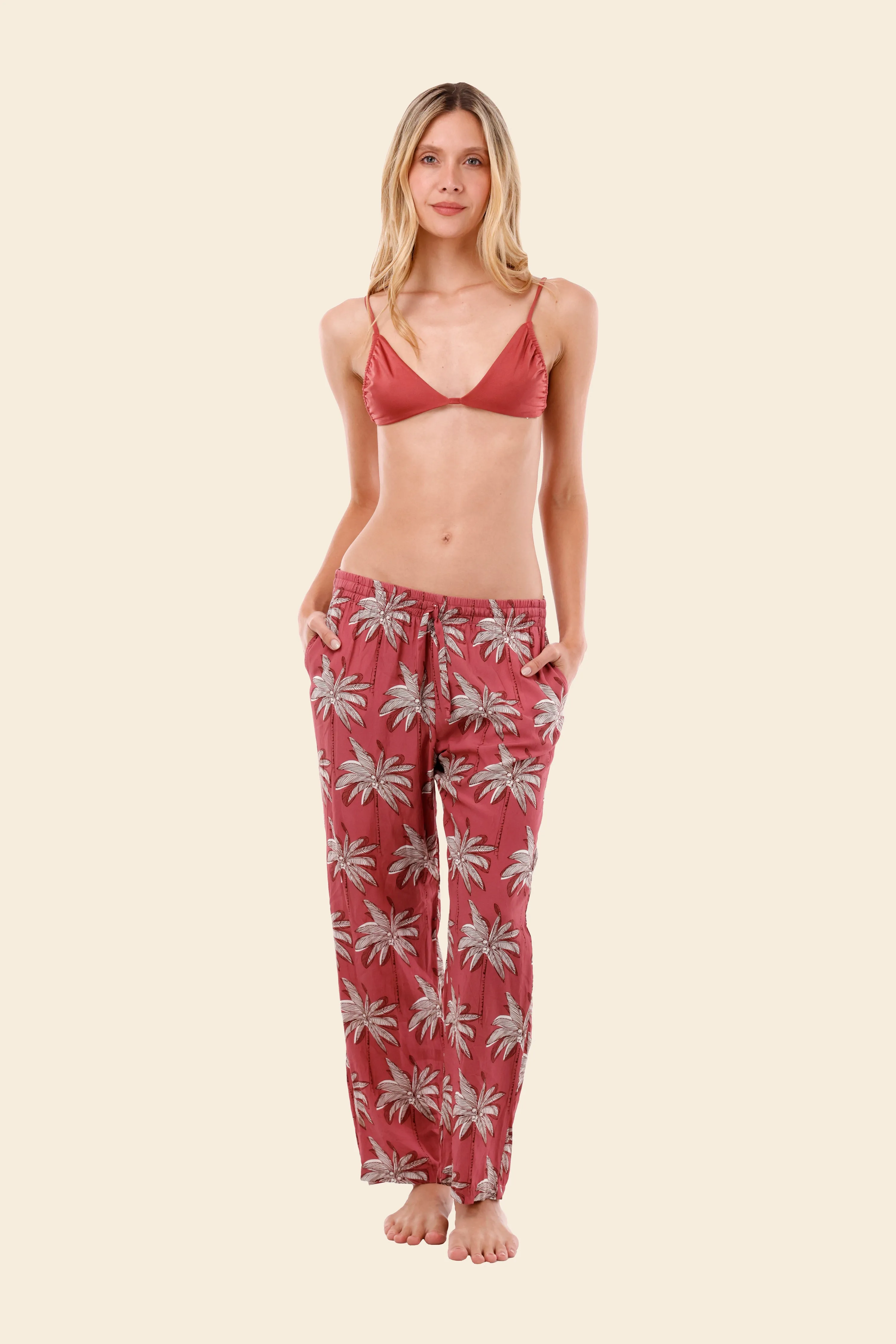 Tropical Wine Duks Pants sold by Malai Swimwear