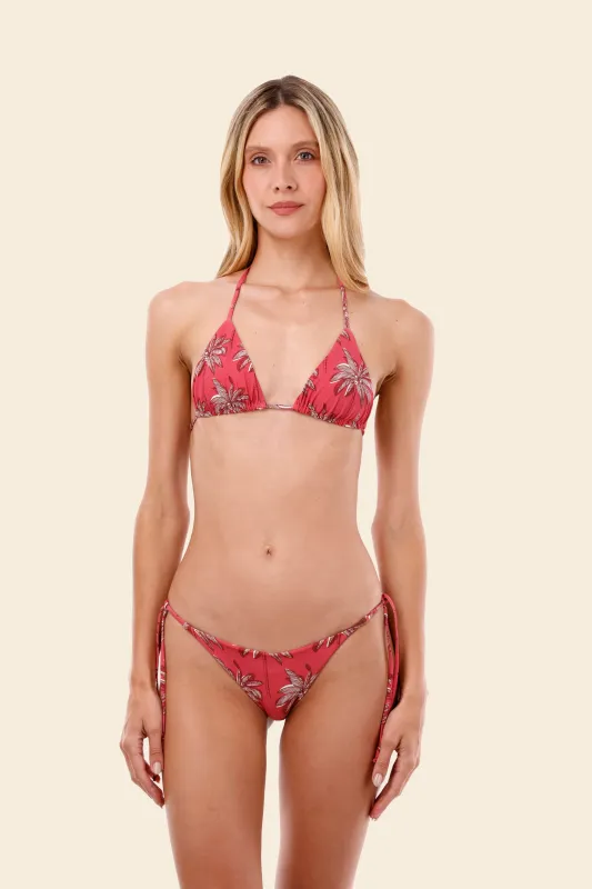 Tropical Wine Triangle Top sold by Malai Swimwear