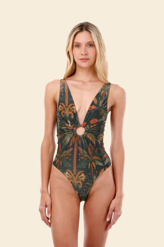 Jade Oasis Misha Hoop One Piece sold by Malai Swimwear