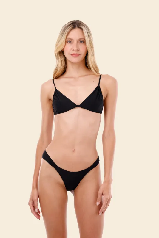 Black Cleo Triangle Top sold by Malai Swimwear