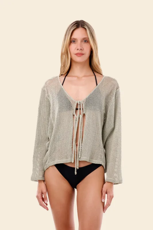 Willowing Green Malla Ritual Shirt sold by Malai Swimwear