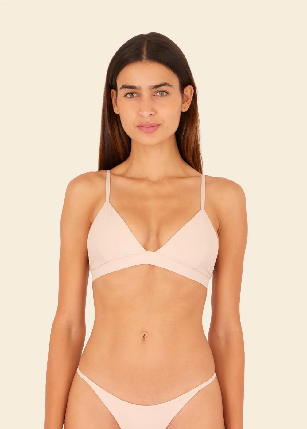 Sunkiss Nude Triangle Top sold by Malai Swimwear