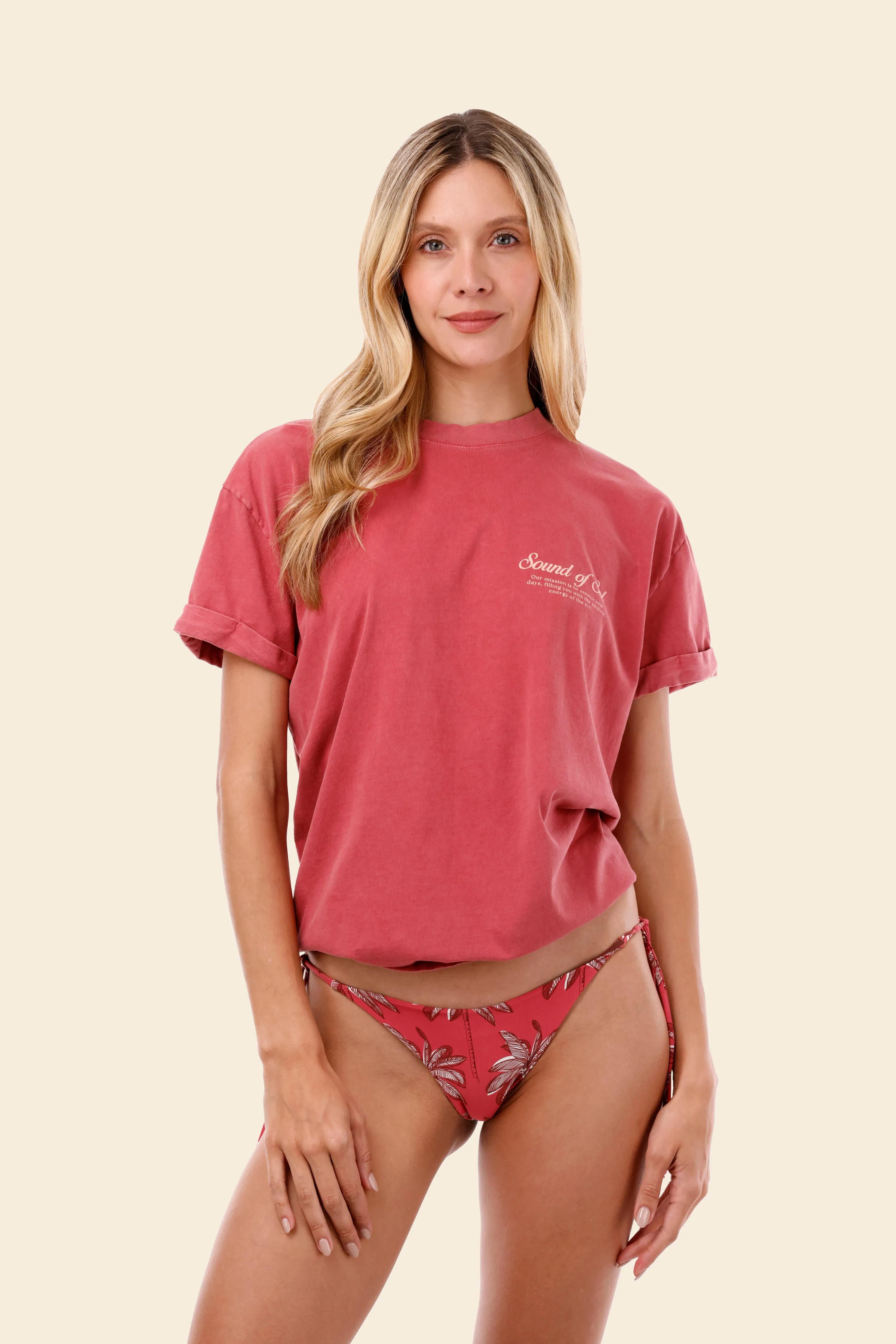 Fabed Rose Oversize T-Shirt sold by Malai Swimwear