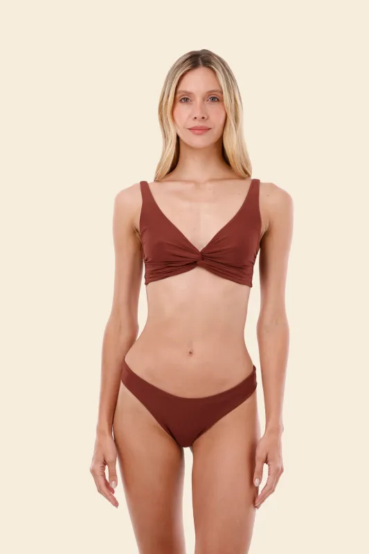 Barn Red The Knotty Top sold by Malai Swimwear