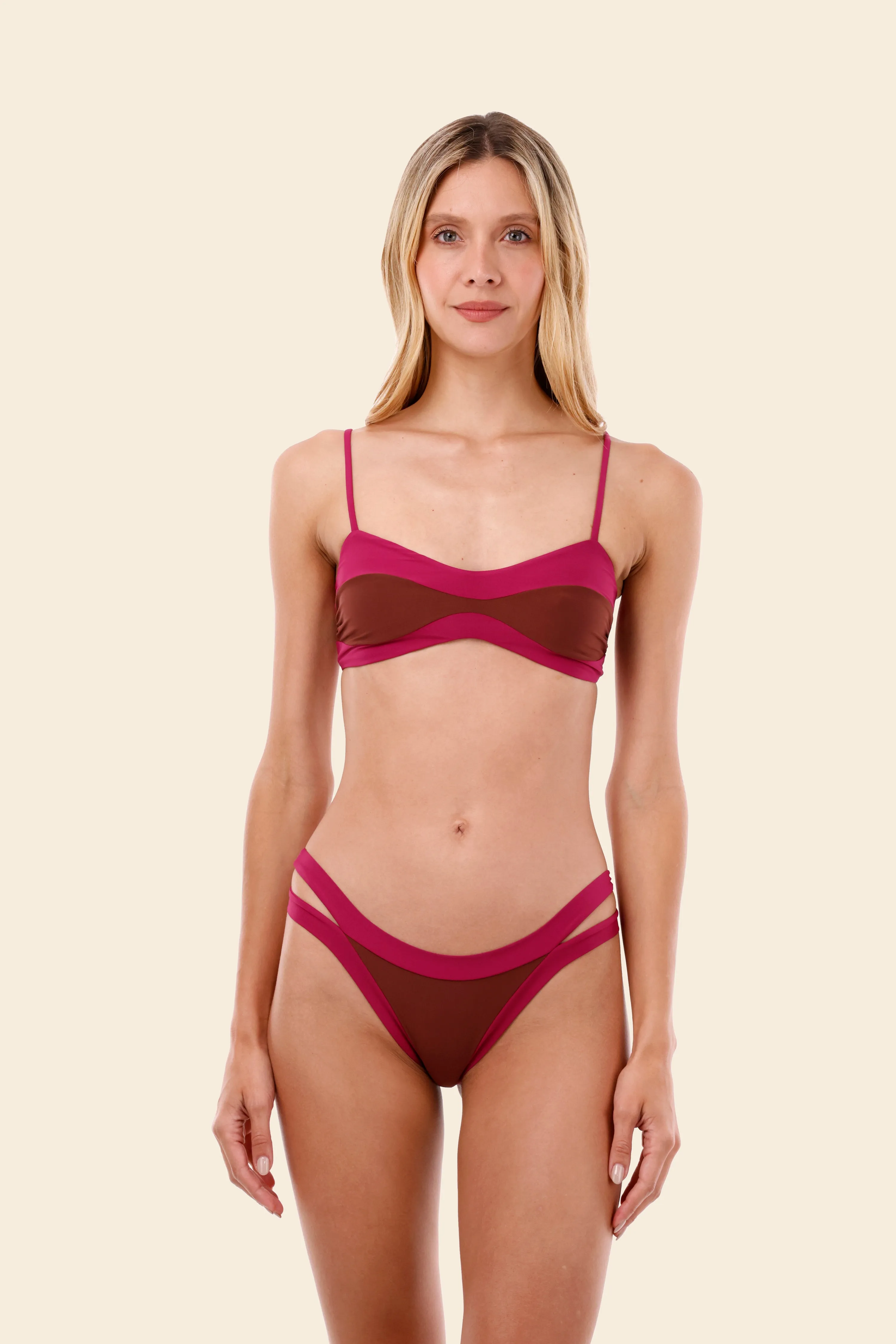 Raspberry Color Blend Halo Top sold by Malai Swimwear