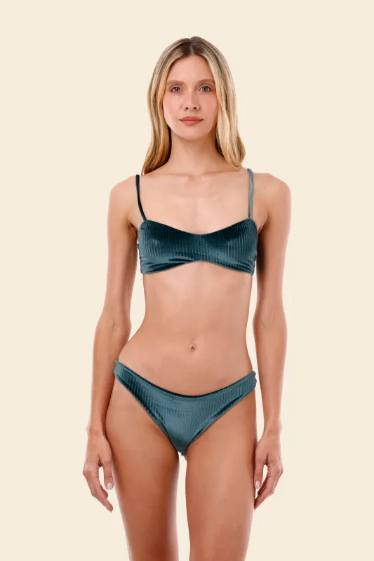Velvet Beetle Green Halo Top sold by Malai Swimwear