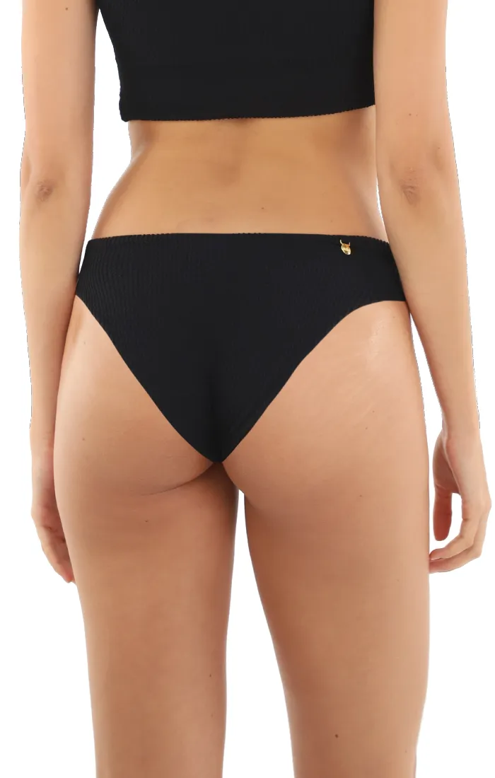 Black Textured Paramount Bottom sold by Malai Swimwear