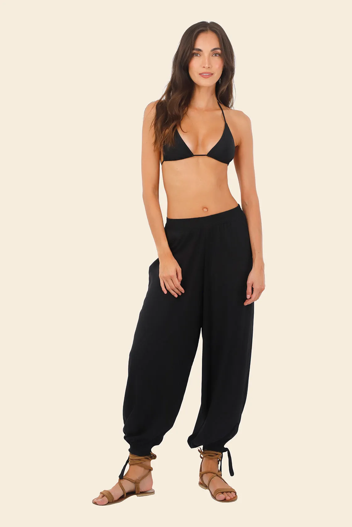 Black Dune Pant sold by Malai Swimwear