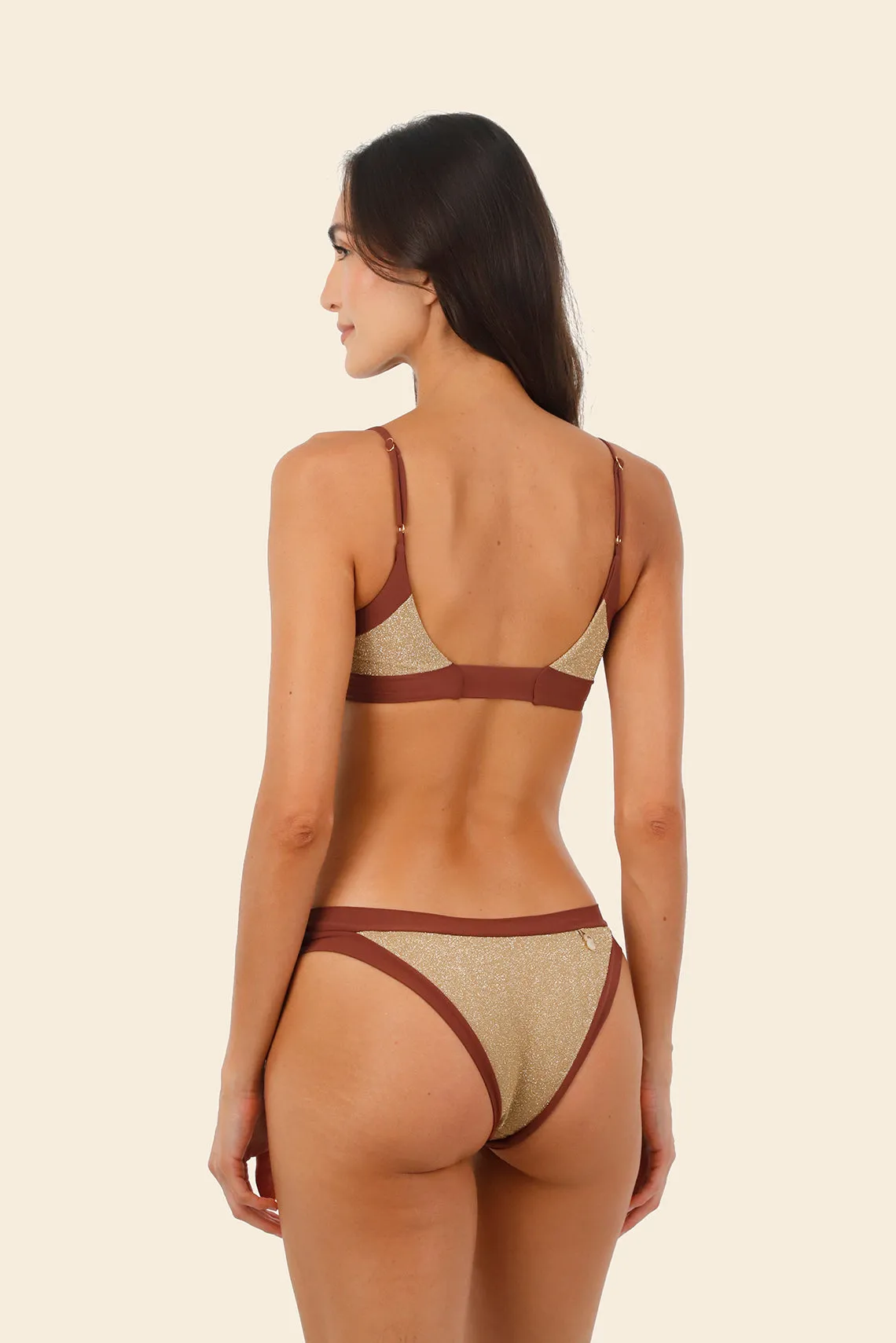 Gold Red Color Blend Array Bottom sold by Malai Swimwear