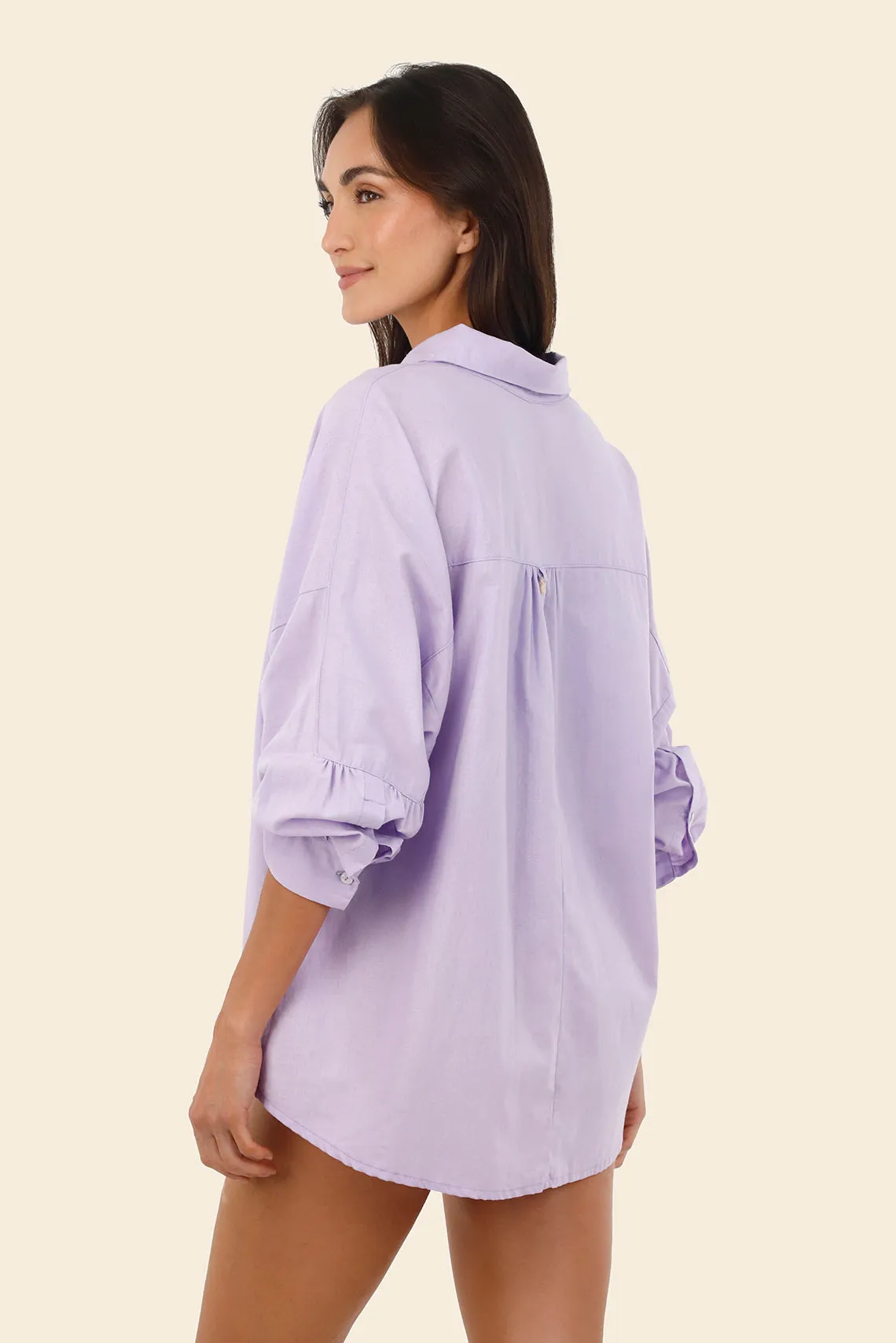 Flowing Orchid Samara Shirt sold by Malai Swimwear product image thumbnail 2