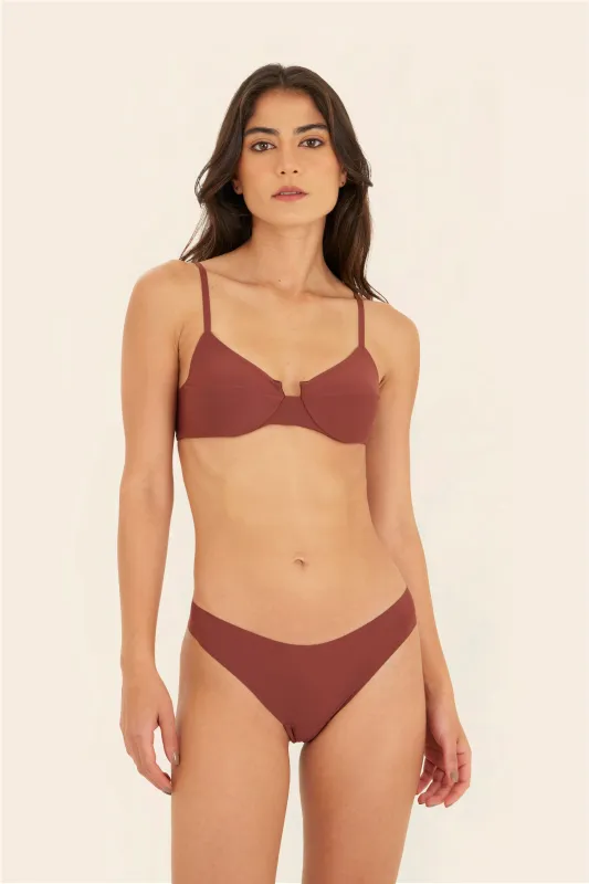Barn Red Spark Underwire made by Malai Swimwear