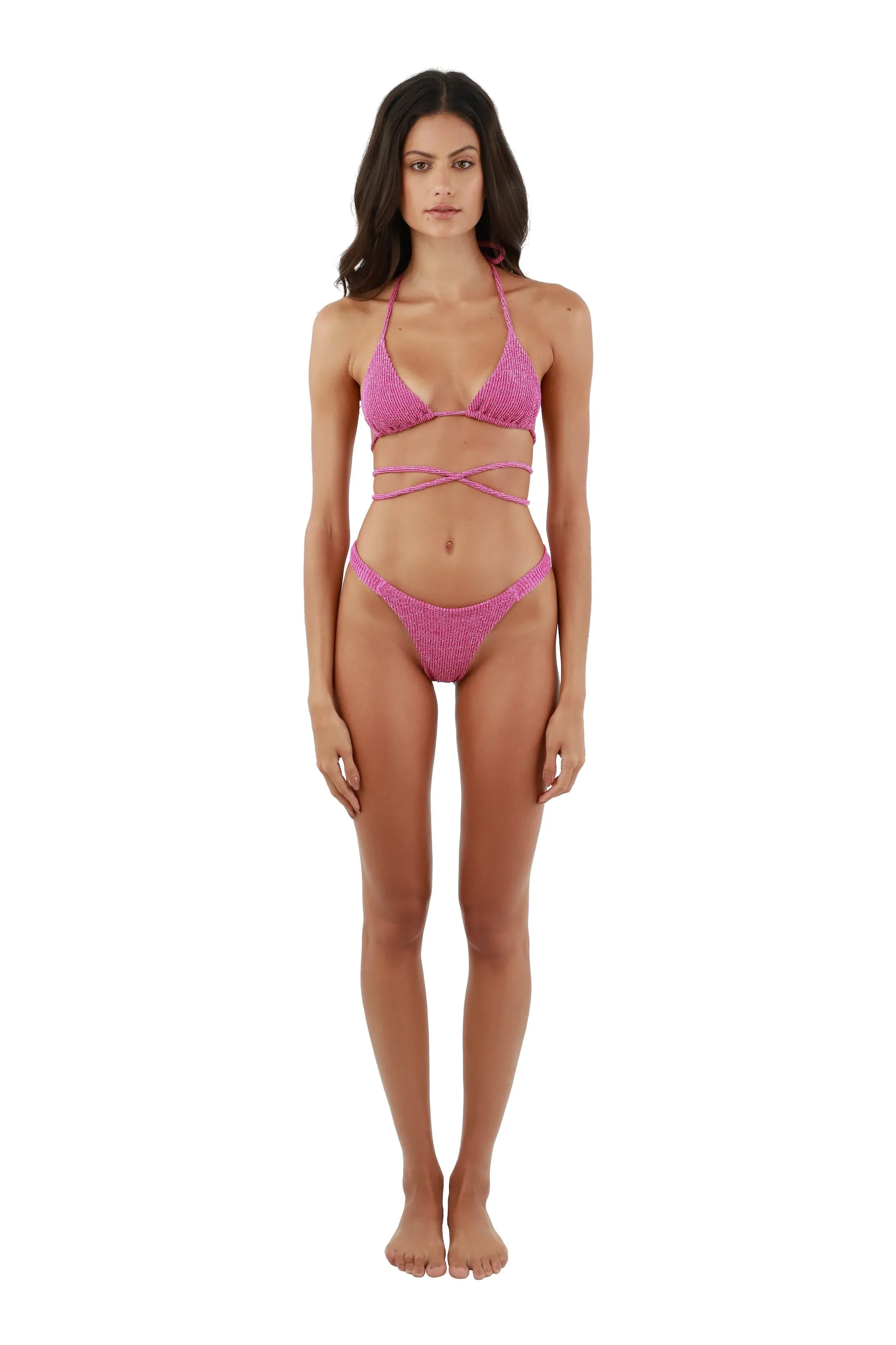 Textured Sparkling Easy Pink Bold Bottom sold by Malai Swimwear product image thumbnail 4