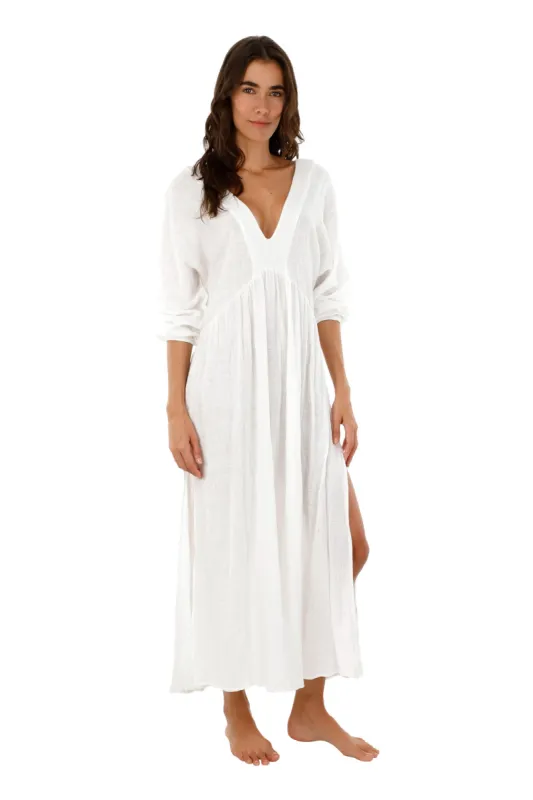 White Easy Dress sold by Malai Swimwear